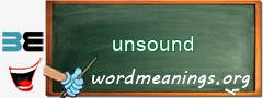 WordMeaning blackboard for unsound
